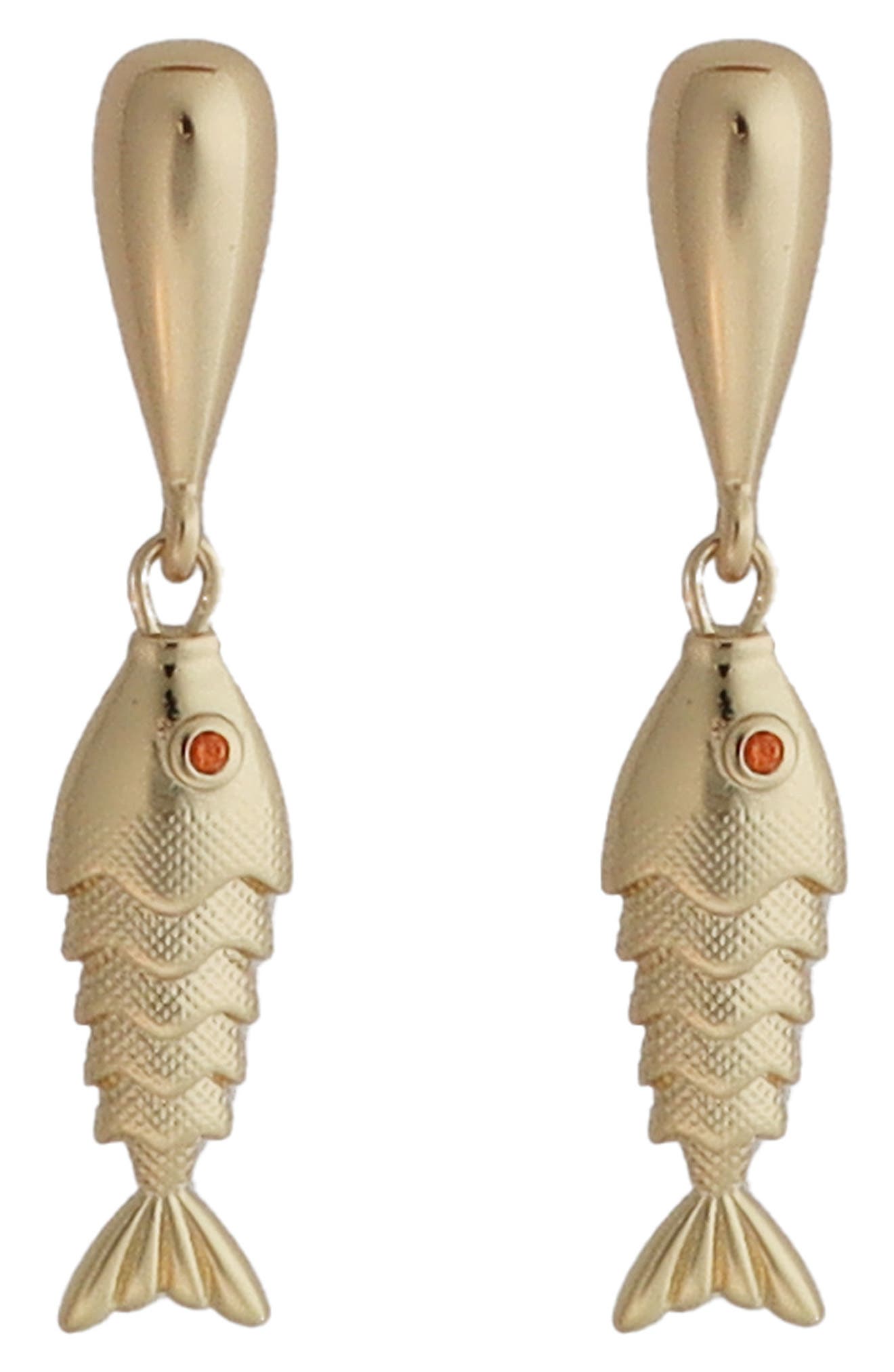 Panacea Linear Fish Drop Earrings
