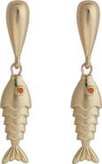Panacea Linear Fish Drop Earrings