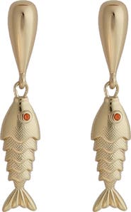 Panacea Linear Fish Drop Earrings
