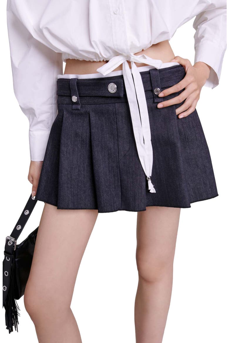 Jinime Pleated Miniskirt, Alternate, color, BLACK