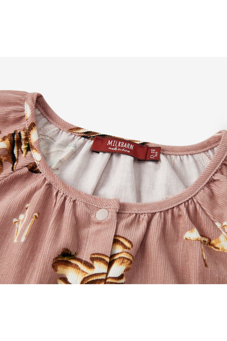 Organic Corduroy Ruffle Snap Jumper, Alternate, color, Mushroom