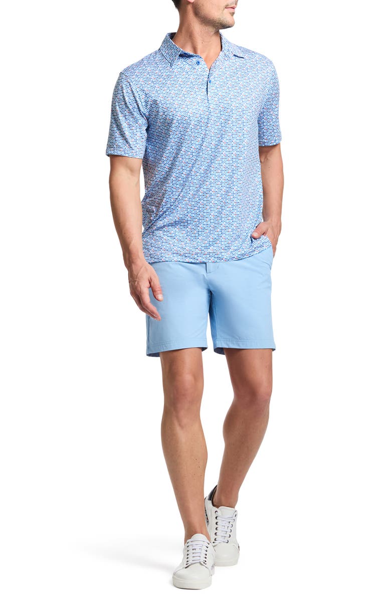 Robert Graham Galan Geo Print Knit Performance Polo, Alternate, color, 