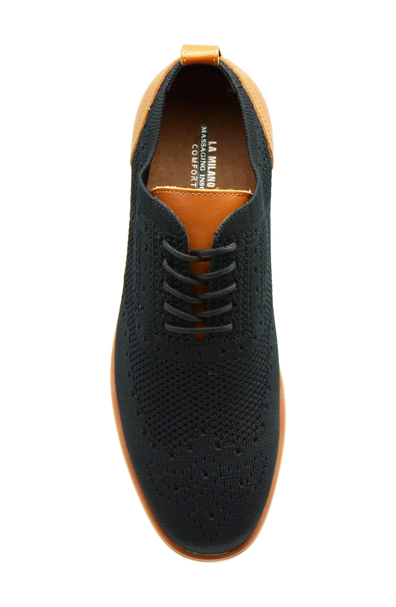 La Milano Reed Knit Oxford, Alternate, color, Black