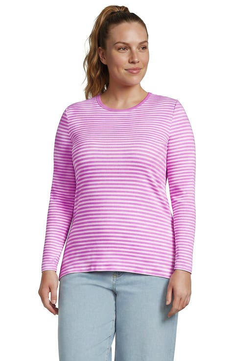 Plus Size Long Sleeve Micro Rib T-Shirt