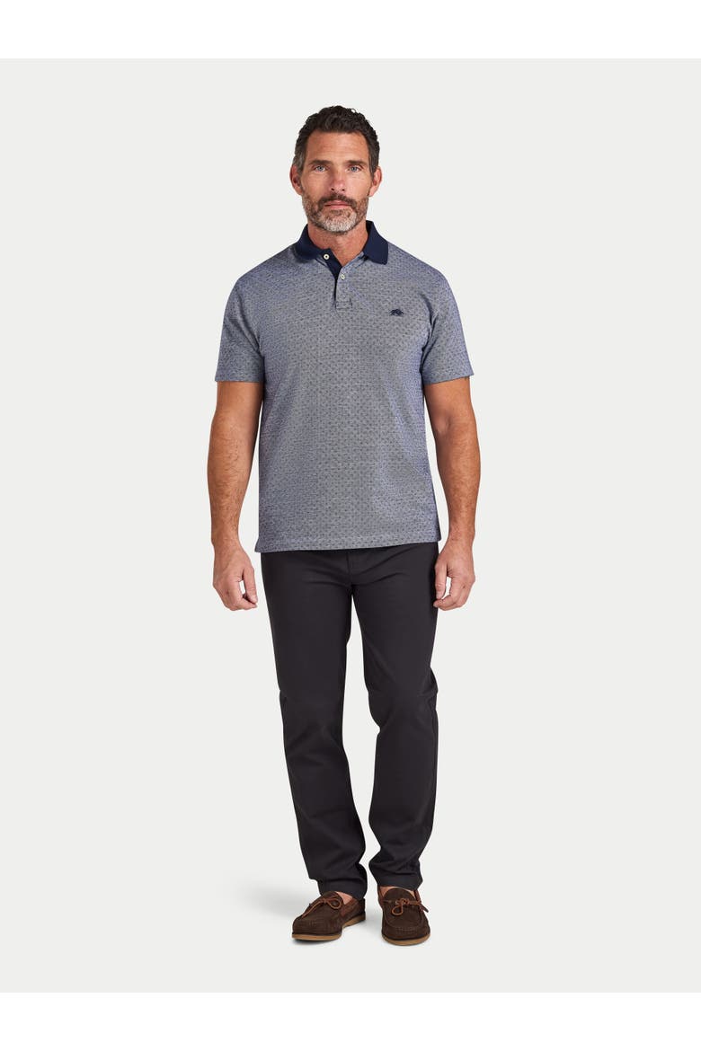 Short Sleeve Dobby Jersey Polo Shirt, Alternate, color, Navy