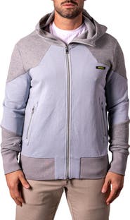 Maceoo Mixed Media Zip Hoodie