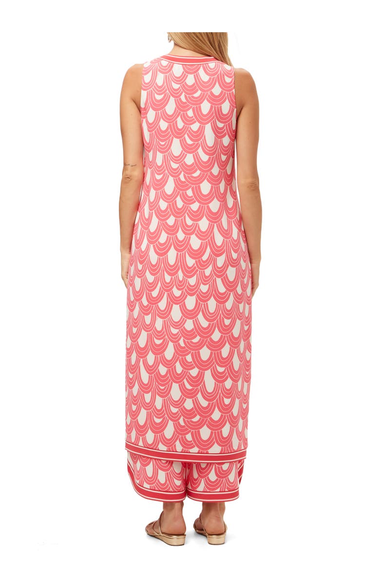 Trina Turk Slice Printed Tunic Top, Alternate, color, Coral Crush/Whitewash