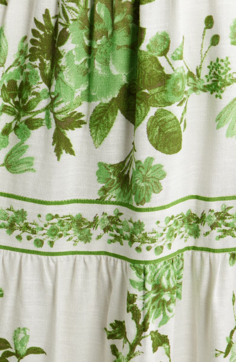 ZOE AND CLAIRE Picot Trim Cotton Blend Midi Dress, Alternate, color, Green