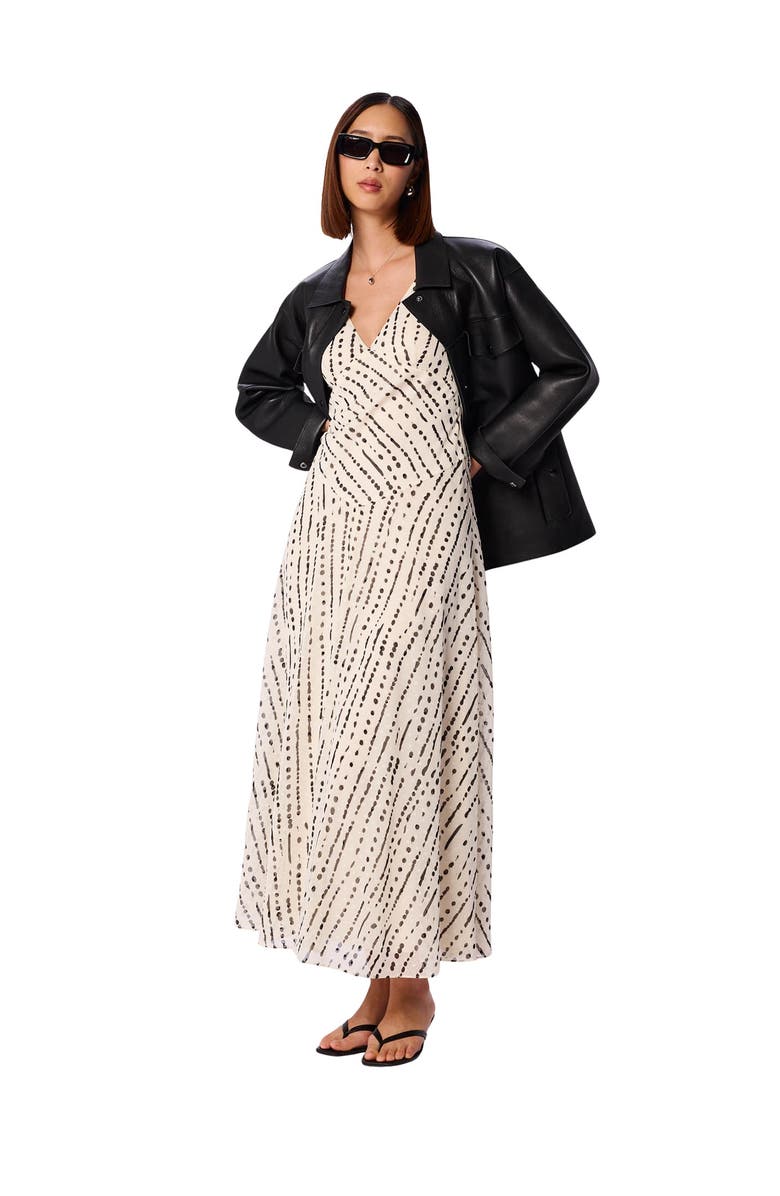 Whistles Dashed Spot Dobby Maxi Dress, Alternate, color, White/Multi