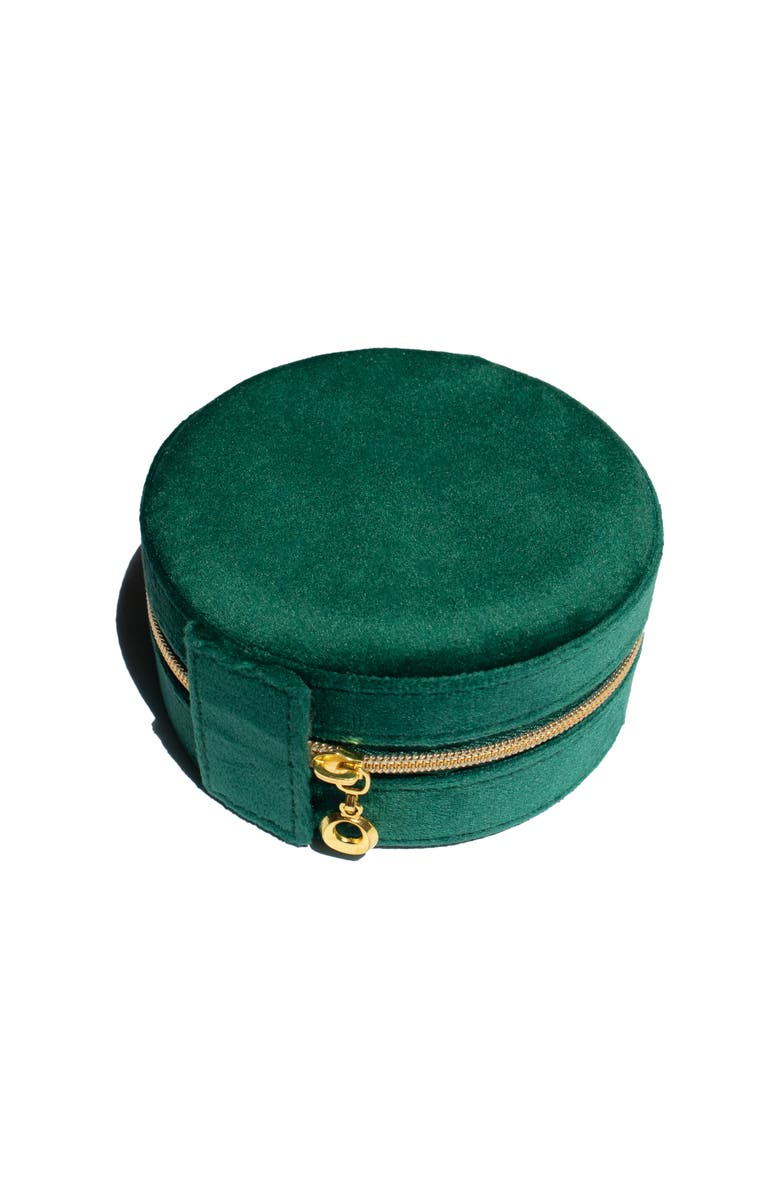 seree Round jewelry travel case, Main, color, Velvet