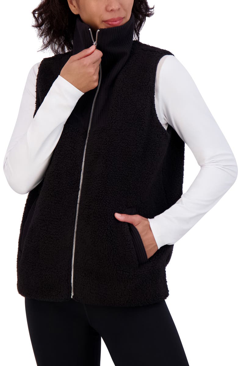 SAGE COLLECTIVE Mixed Fleece Vest, Alternate, color, 