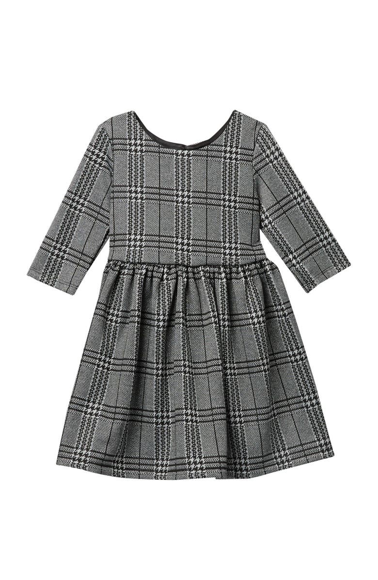 Pippa & Julie Metallic Houndstooth Skater Dress, Main, color,
