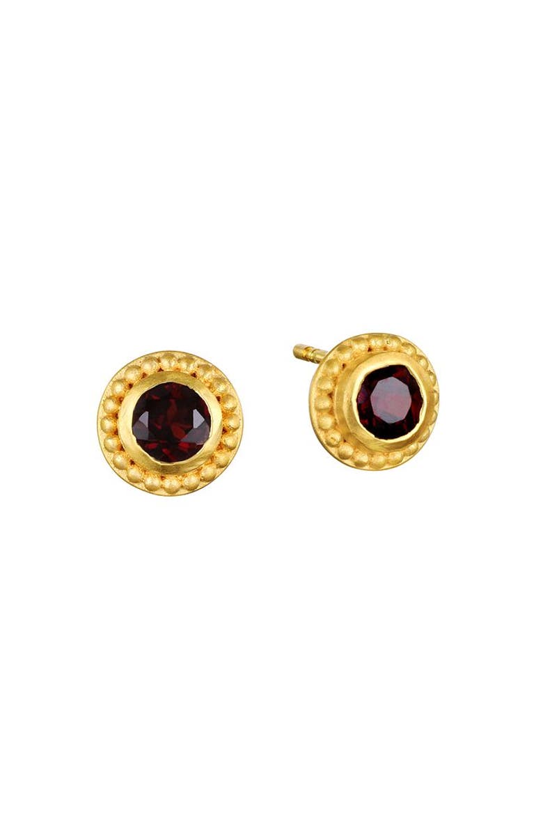 Grounding Energy Garnet Stud Earrings, Main, color, Red