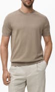 MANGO Short Sleeve Cotton Crewneck Sweater