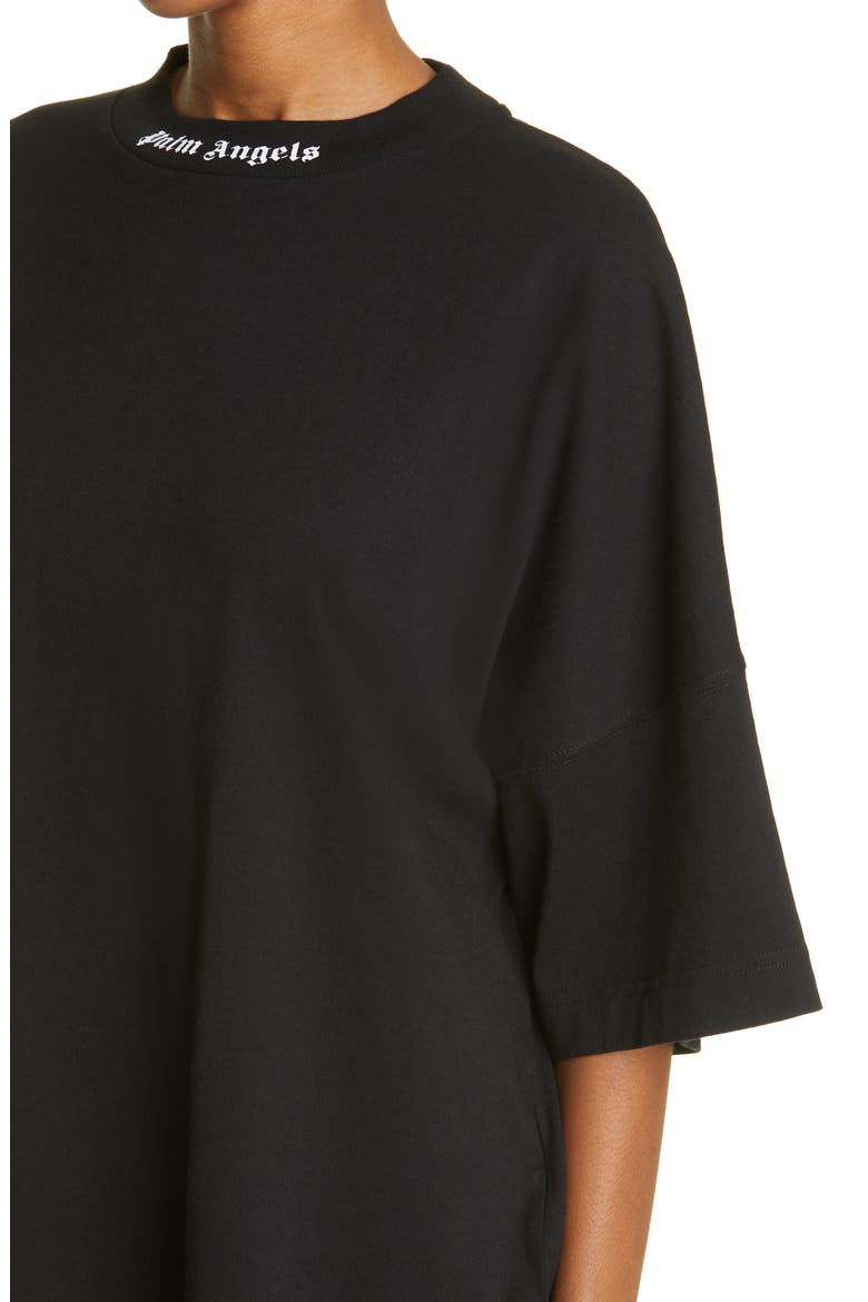 Back Logo Oversize Cotton Graphic Tee, Alternate, color, BLACK WHITE