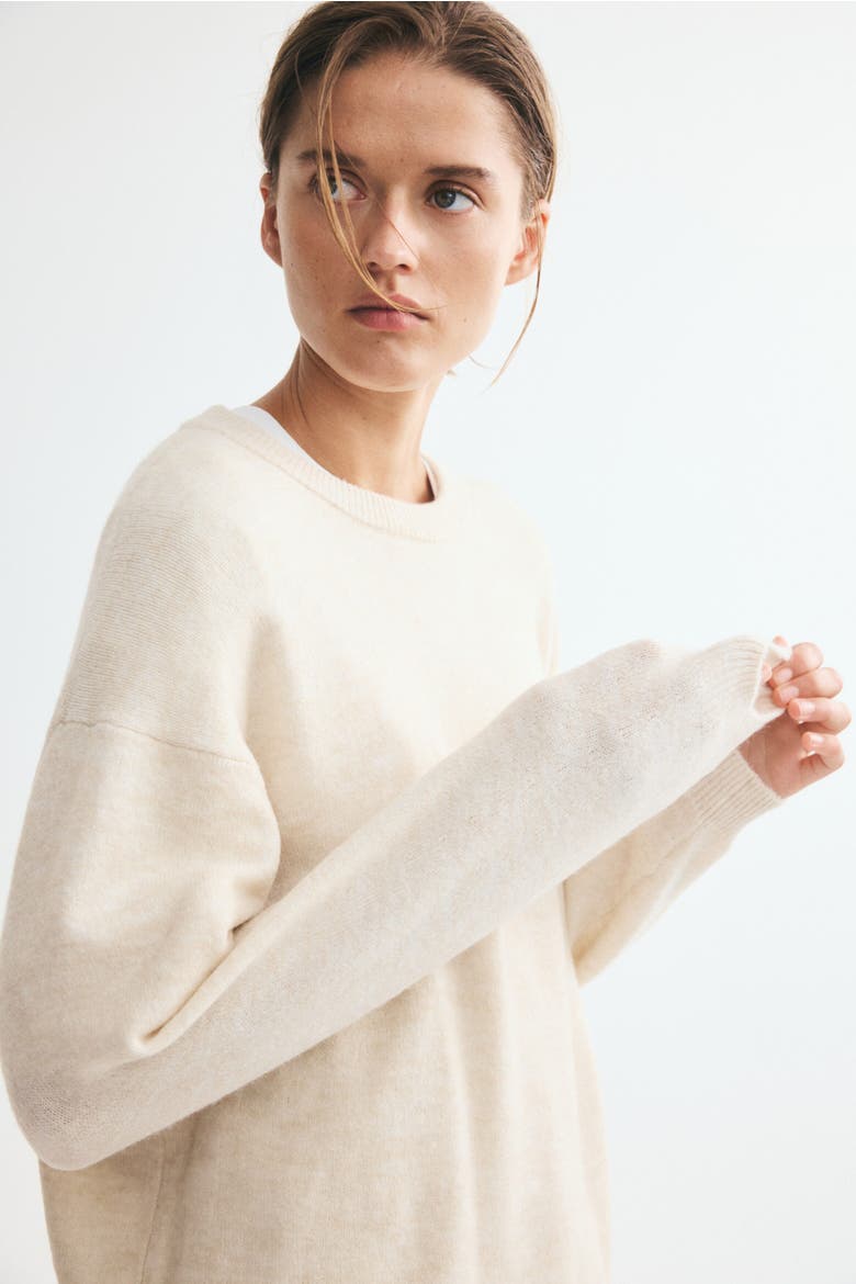 Knit sweater, Alternate, color, Light beige melange