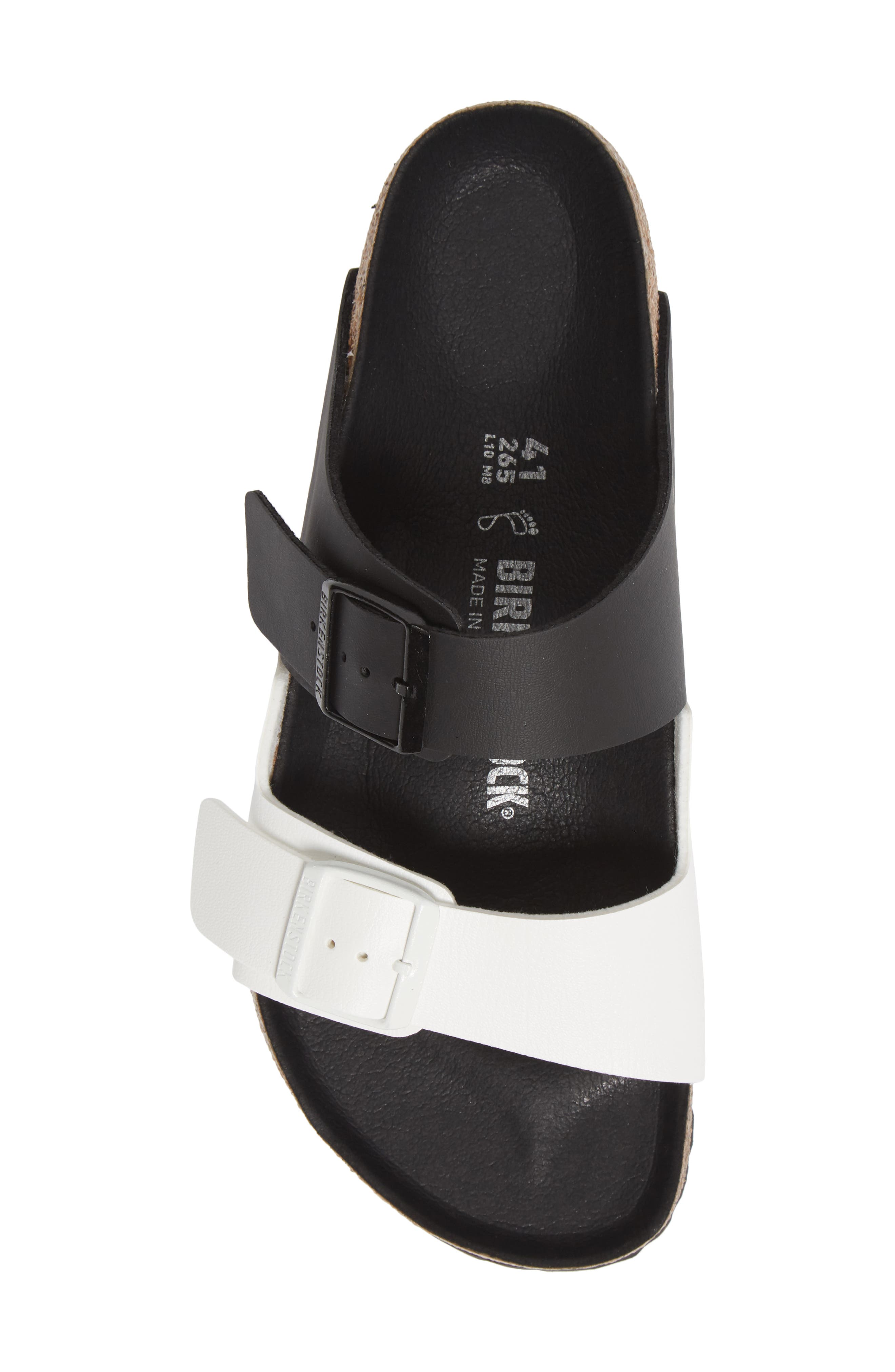 Arizona Birko-Flor™ Sandal, Alternate, color, BLACK/ WHITE