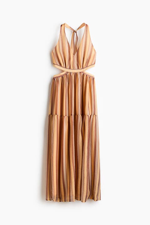 Cut-out Halterneck Dress