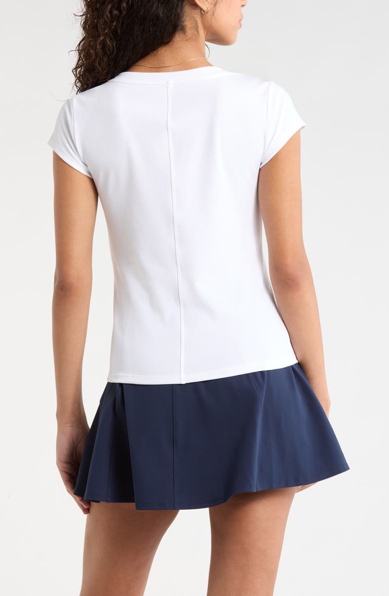 Zella Seamed Rib Top, Alternate, color, White