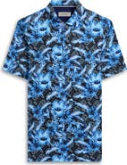 Bugatchi Hendrix Digital Floral Print Pima Cotton Polo