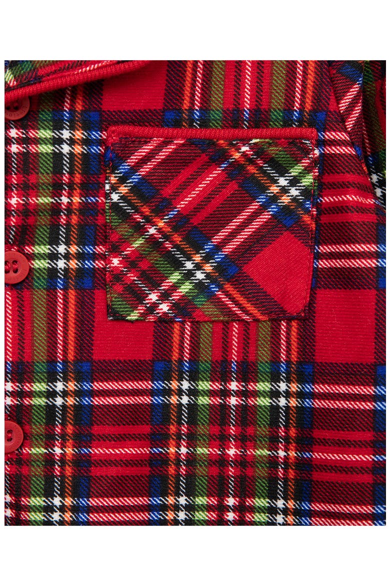 Kids' Plaid Notch Collar Pajamas, Alternate, color, PLAID