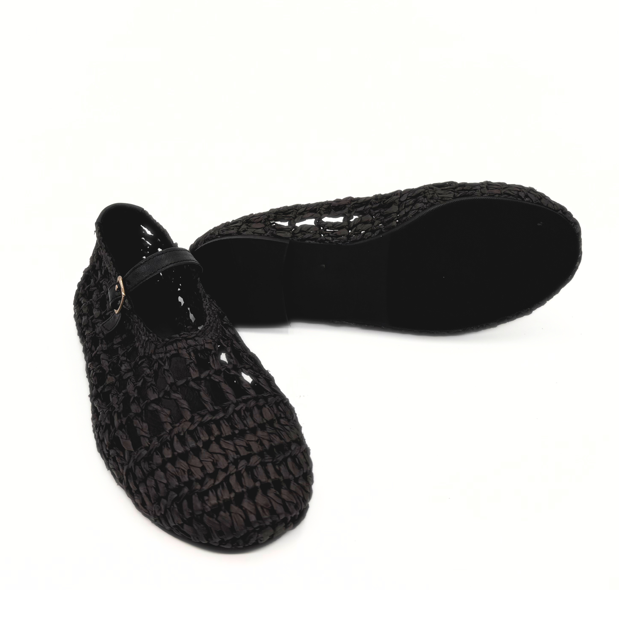 Amie Rafa Elaina Raffia Mary Janes, Alternate, color, Black