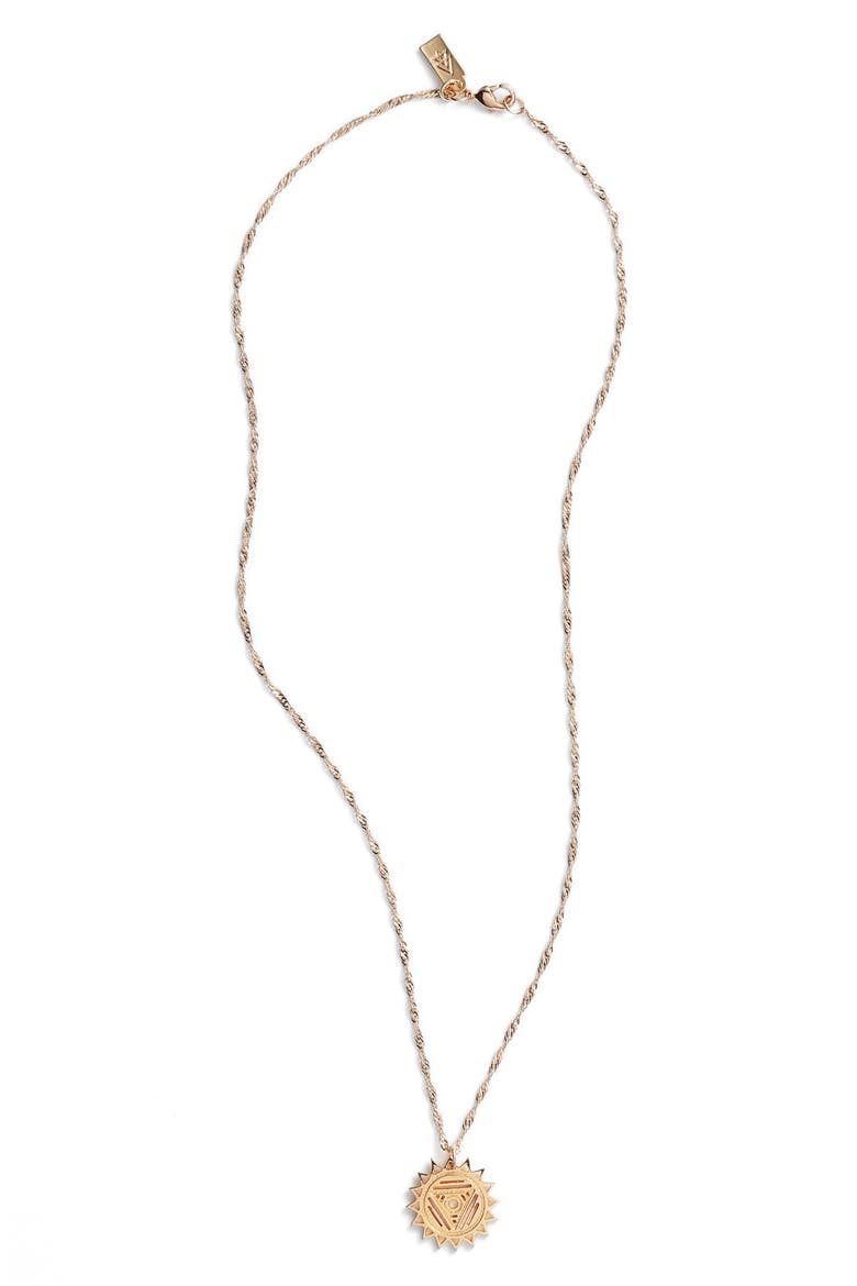 Chakra Pendant Necklace, Main, color, YELLOW GOLD