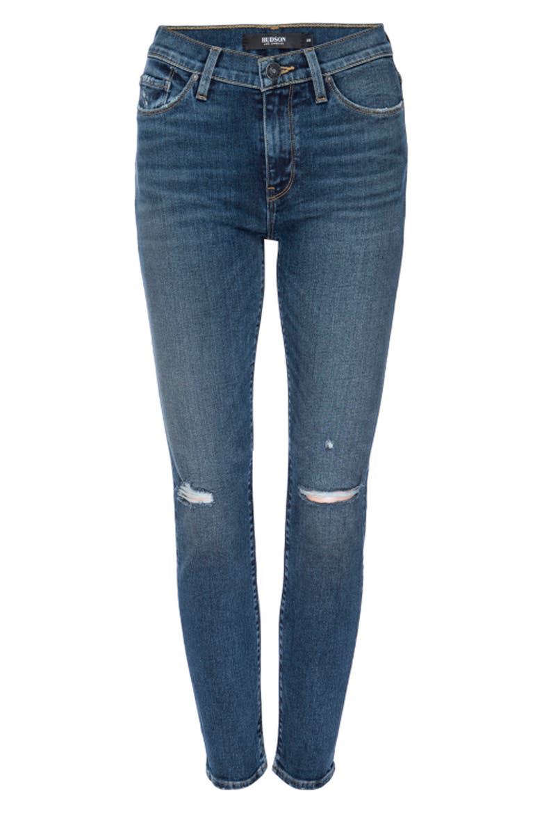 Jeans Nico Ripped Mid Rise Ankle Skinny Jeans, Alternate, color, WORN SHAKEDOWN