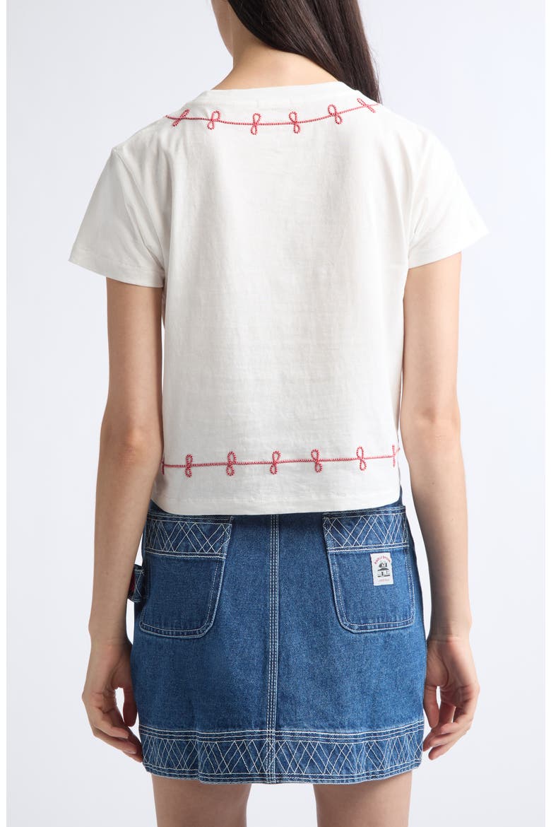 Lasso Embroidered Cotton T-Shirt, Alternate, color, CREAM