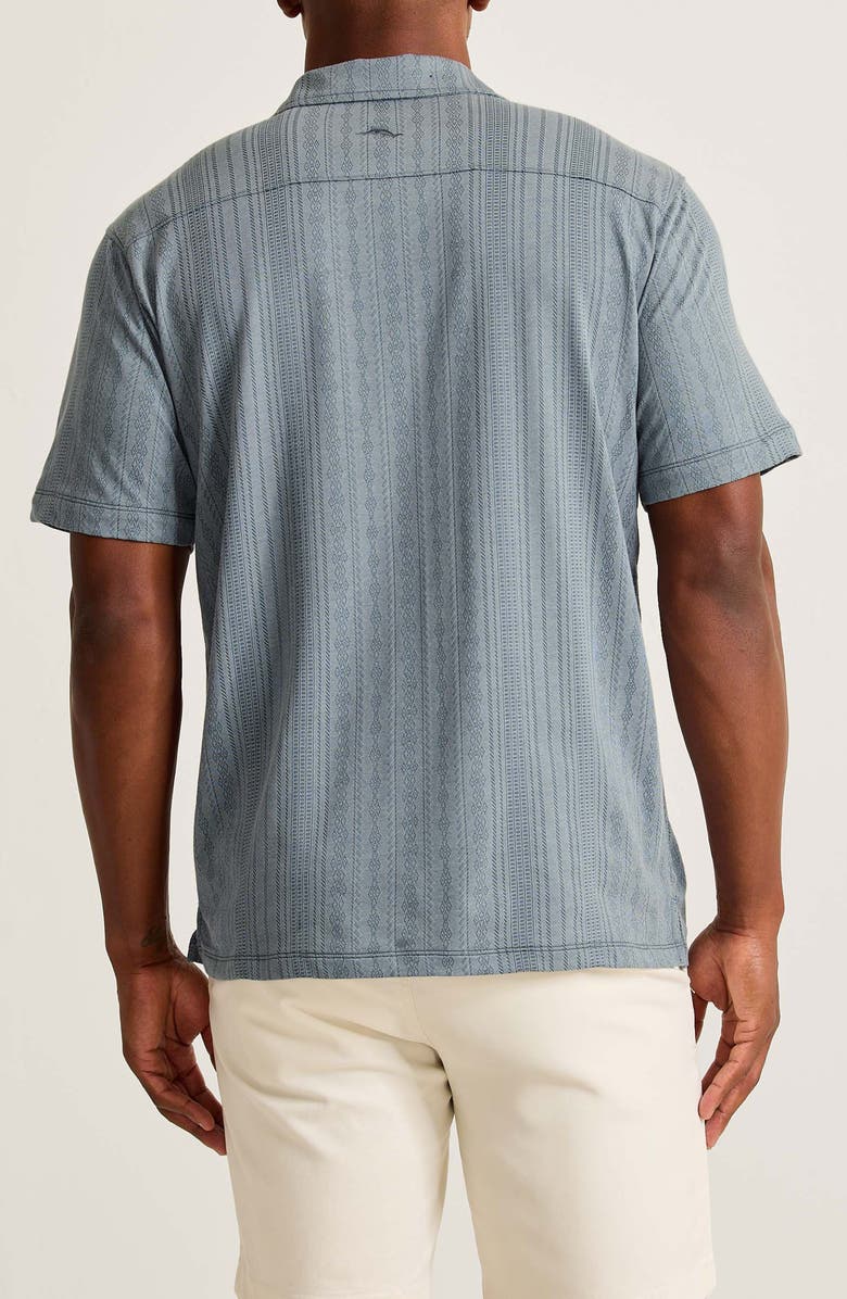 Tommy Bahama Palm Fresco Beach Border IslandZone<sup>®</sup> Camp Shirt, Alternate, color, Steel