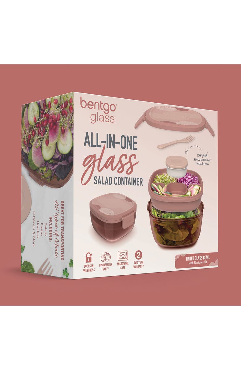 BENTGO All-in-One Glass Salad Container, Alternate, color, Desert Rose