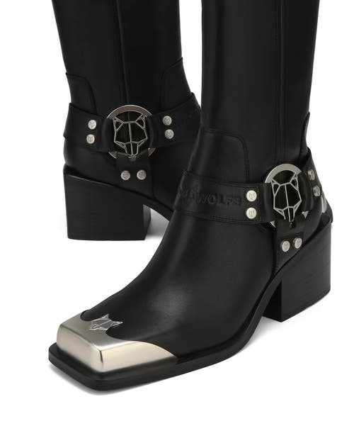 Naked Wolfe Knight Cow Leather Boot In Black