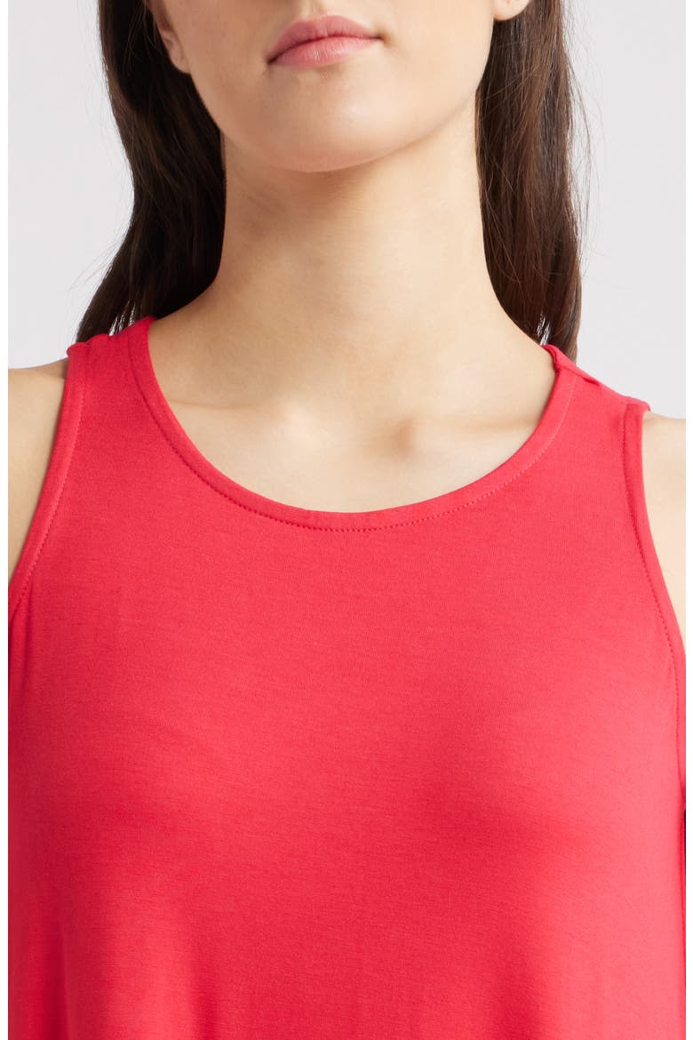 Sleeveless Trapeze Dress, Alternate, color, RED