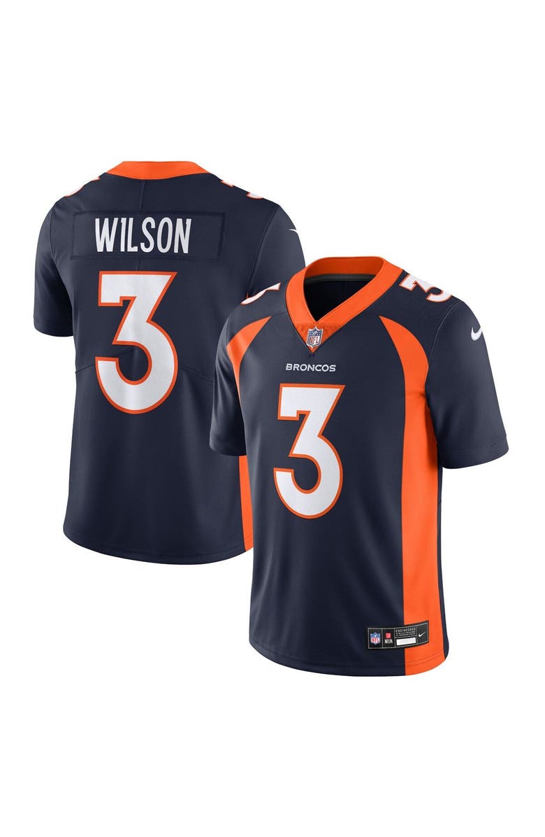 Nike Men's Nike Russell Wilson Navy Denver Broncos  Vapor Untouchable Limited Jersey, Main, color, 
