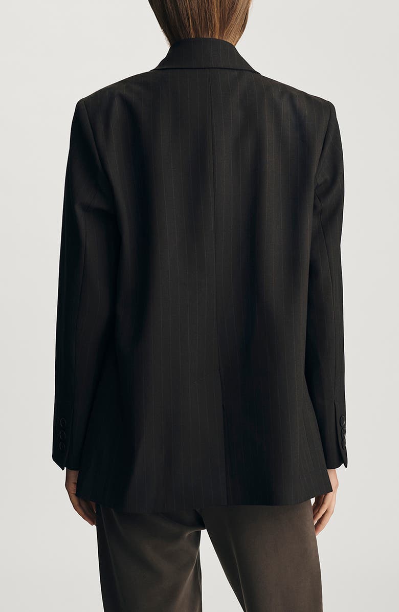 Mavi Jeans Double Breasted Blazer, Alternate, color, Brown Striped