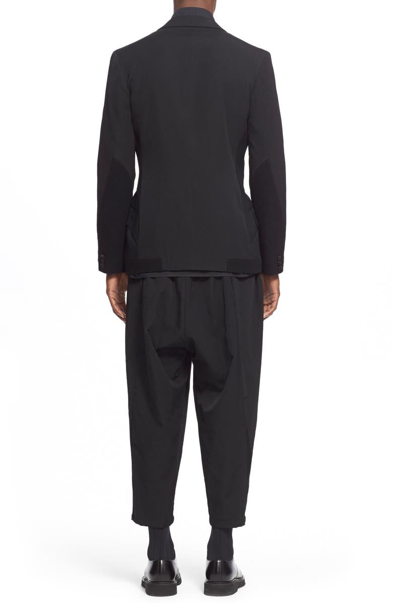 Yohji Yamamoto Yohji Yamamoto Wool Detail Crop Harem Pants, Alternate, color,