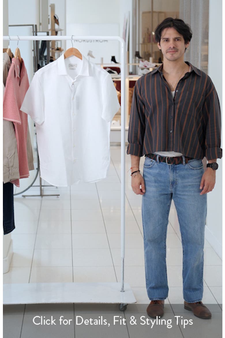 Orson Short Sleeve Cotton & Linen Button-Up Shirt video