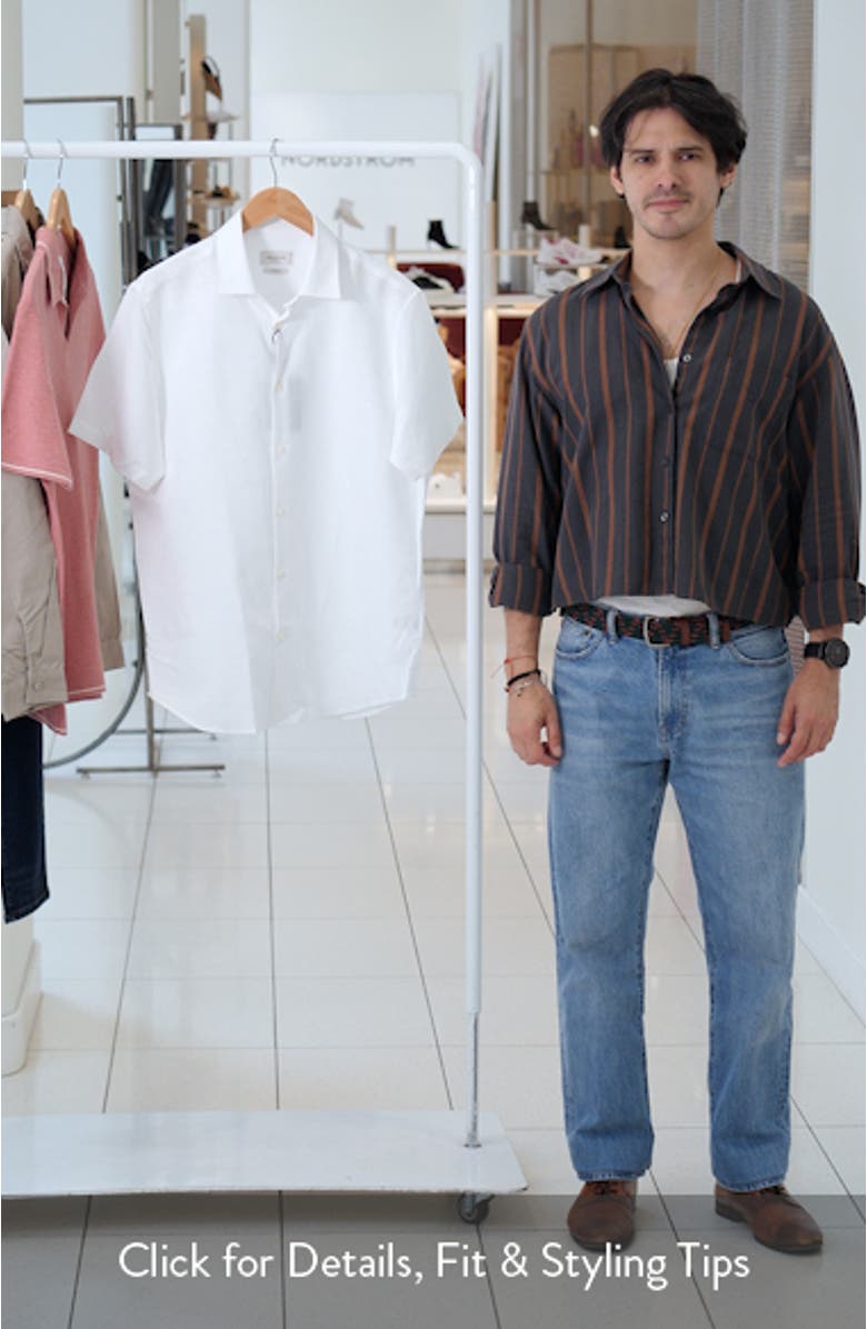 Orson Short Sleeve Cotton & Linen Button-Up Shirt, sales video thumbnail