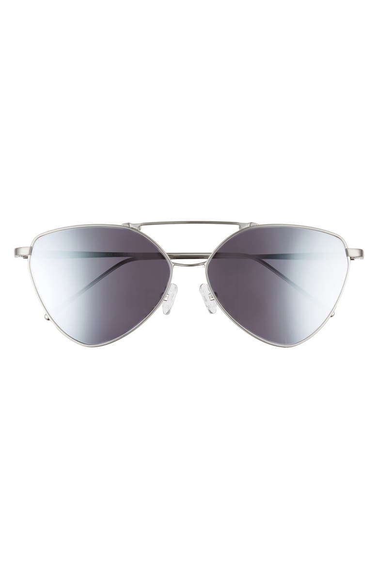 62mm Wire Cat Eye Sunglasses (Nordstrom Exclusive), Alternate, color, SILVER/ SILVER