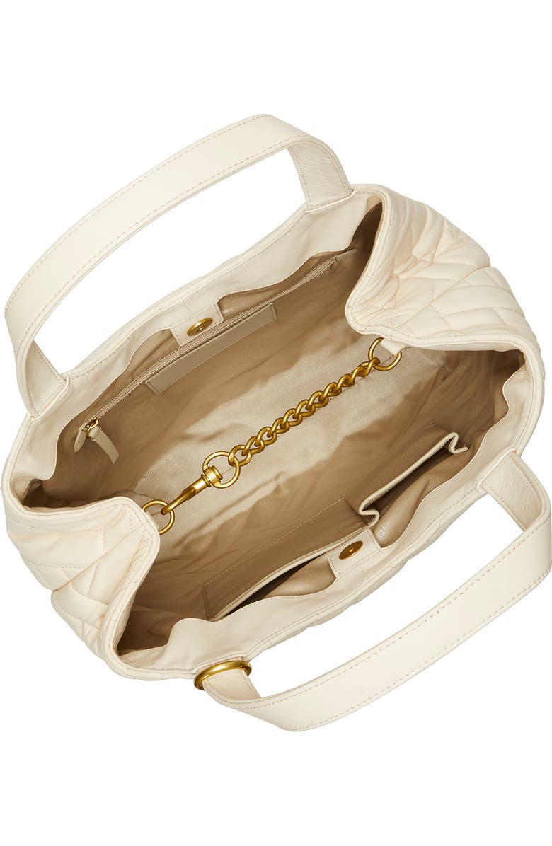 Vince Camuto Kisho Quilted Leather Shoulder Bag, Alternate, color, Warm Vanilla