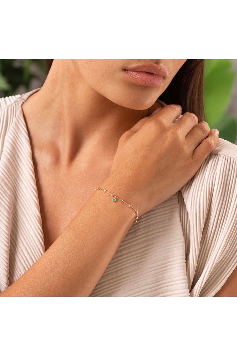 Energetic Elevation Evil Eye Bracelet, Alternate, color, Gold