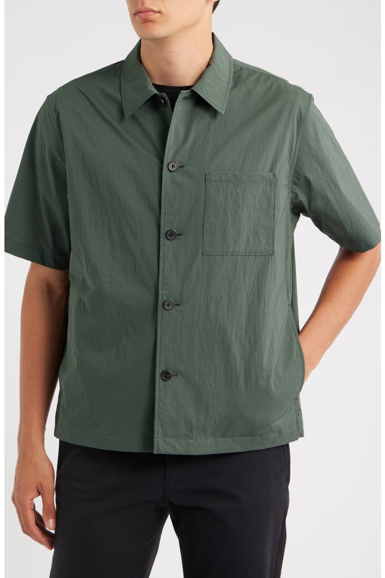 Short Sleeve Button-Up Shirt, Alternate, color, PINE GROVE