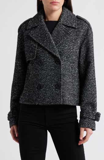 BCBGMAXAZRIA Short Trench Peacoat