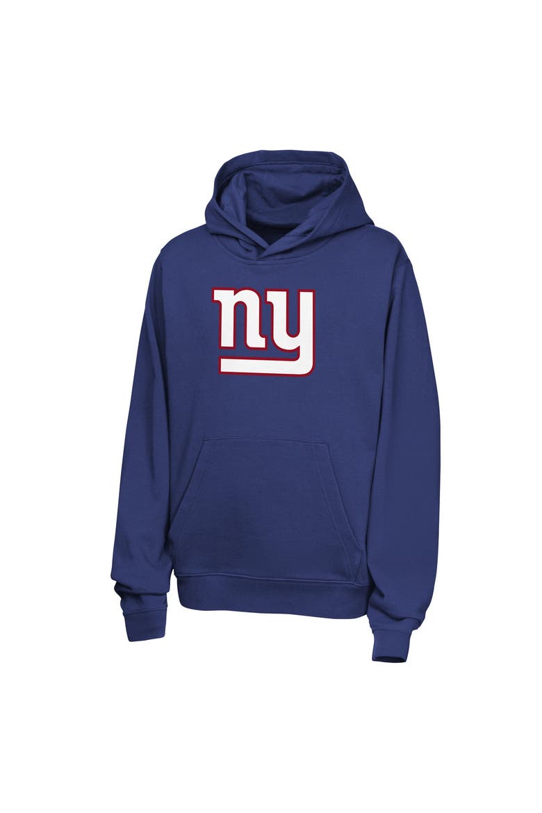 Youth Nike Jaxson Dart Royal New York Giants Name & Number Club Fleece Hoodie, Alternate, color, Royal