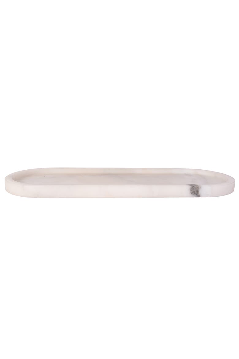 Artifacts Trading Company Decorative Runway Marble Tray, Alternate, color, White Matte