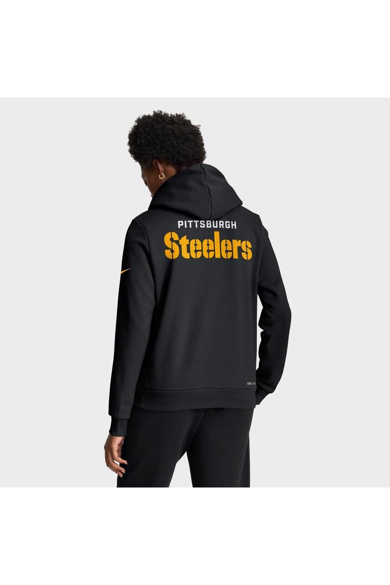 Women's Nike Black Pittsburgh Steelers Sideline Standard Issue Initial Home Dri-FIT Hoodie, Alternate, color, Black