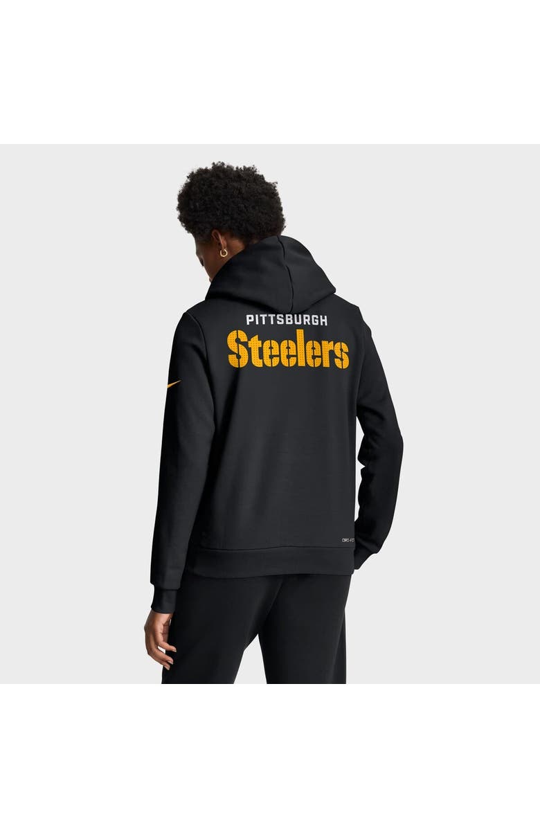 Nike Women's Nike Black Pittsburgh Steelers Sideline Standard Issue Initial Home Dri-FIT Hoodie, Alternate, color, Black