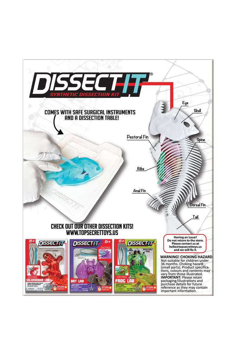 Top Secret Toys Dissectit Piranha Lab, Science Kis & Toys, Ages 6+, Alternate, color, Multicolored