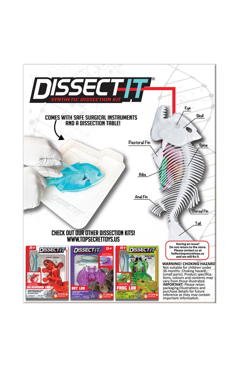 Dissect-It Top Secret Toys Dissectit Piranha Lab, Science Kis & Toys, Ages 6+, Alternate, color, Multicolored