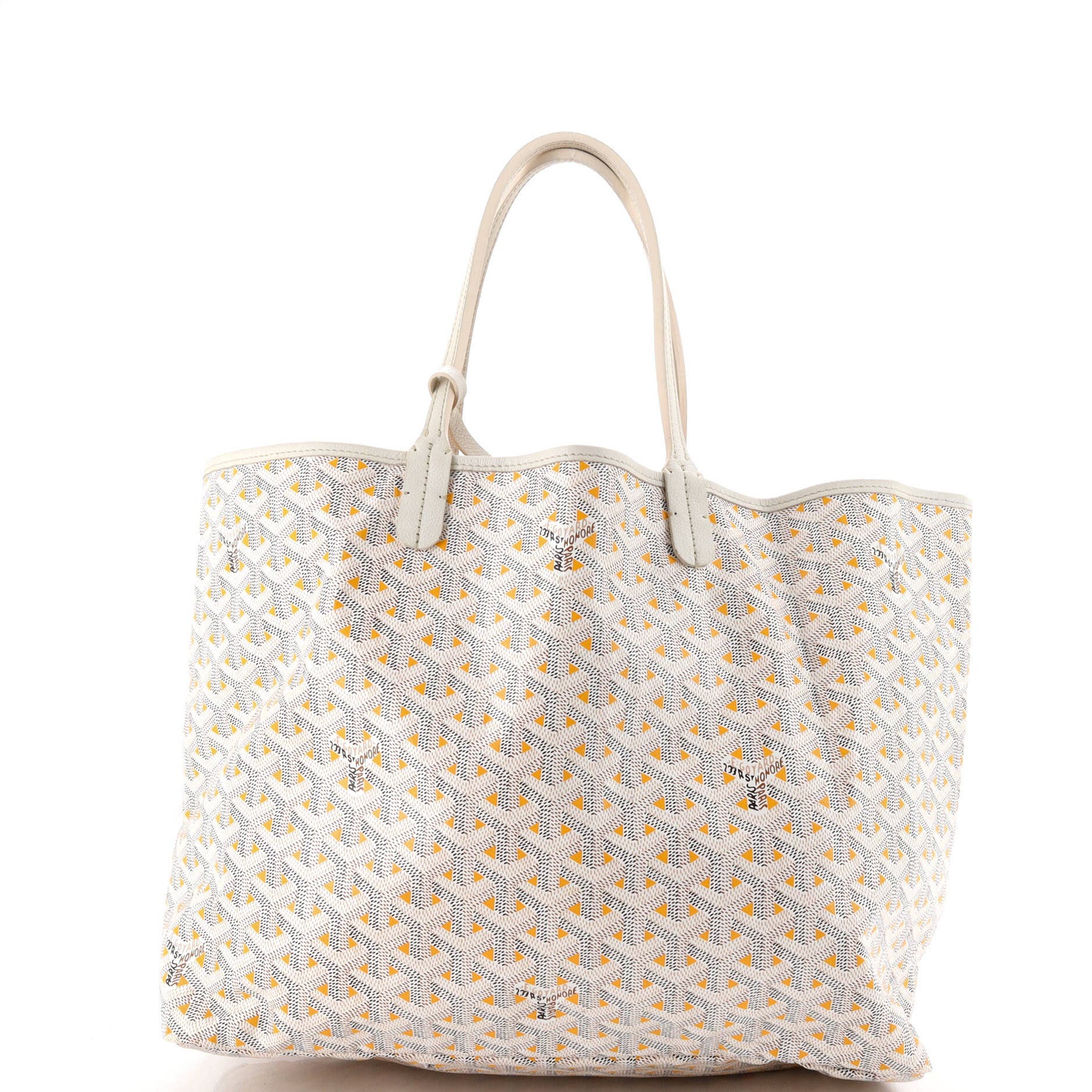 Pre-Owned Goyard Saint Louis Tote Claire Voie Coated Canvas PM, Alternate, color, White